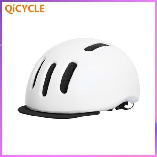 QiCYCLE Cycling Helmet EPS Integrally-molded Breathable Bicycle Helmet White Black MTB Road Bike Helmet Adult