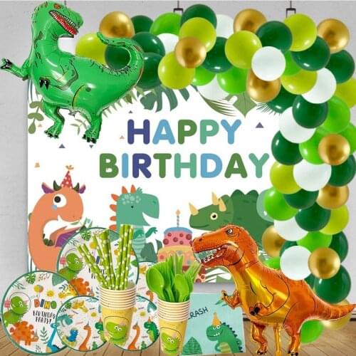 Dinosaur Party Decorations Dino Balloon Arch Garland Green Balloons Arch Kit For Kids Baby Shower Boy 1st Birthday Party Decor