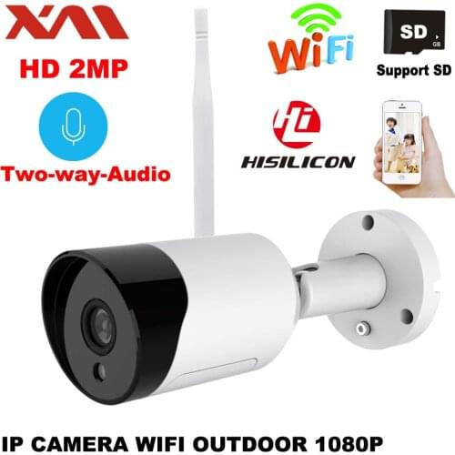XM Wifi outdoor IP camera 1080P Waterproof 2.0MP Wireless security camera Metal two way audio TF card record P2P bullet H.265