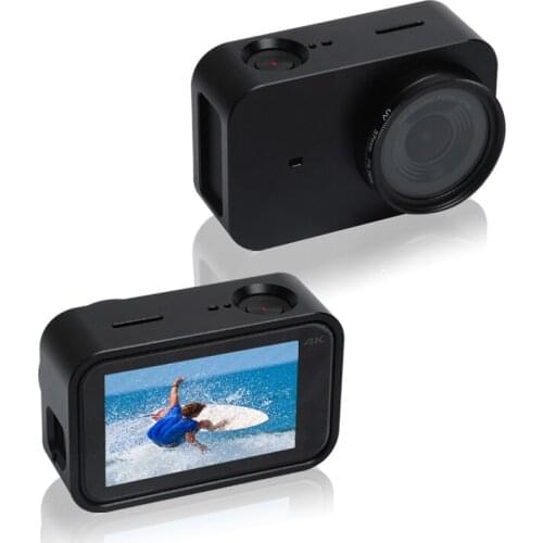 Protective housing Case Aluminum alloy heat sink metal frame Camera Cage Mount with 37mm UV Lens for Mijia 4K Mini Sport Camera