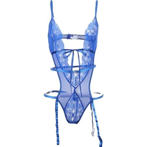 Kakaforsa Lingerie Women Deep V-Neck Babydoll Lingerie Sexy Crossed Strap Sexy Women Erotic Lingerie Garter Langerie