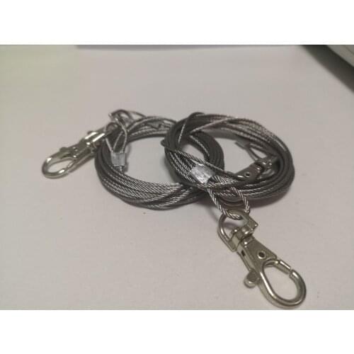1.5MM 2.5M, 304 stainless steel wire rope with hook for lamps