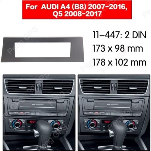 1 Din Car Radio DVD Fascia Frame Mount Refitting Kit Panel For AUDI A4 (B8) Q5 2007-2017 trim Bezel Dash Surround Adaptor Auto