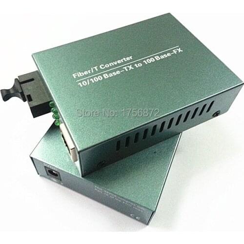10 / 100M Single-mode single megabytes fiber media converter optical transceiver RJ-45 1 SC 20KM