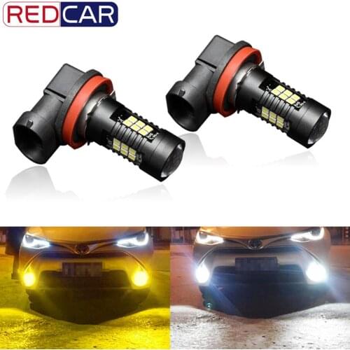 2Pcs H8 H11 Led HB4 9006 HB3 9005 Fog Lights Bulb 1200LM 6000K White 3030SMD Car Driving Running Lamp Auto Leds Light 12V 24V