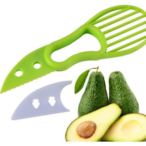 3 In 1 Avocado Slicer Fruit Peeler Cutter Pulp Separator Plastic Knife Kitchen Vegetable Tools Home Accessories