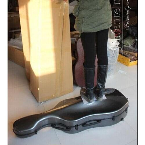 4/4 New cello Case dark red color Fiber Light Strong #G1001