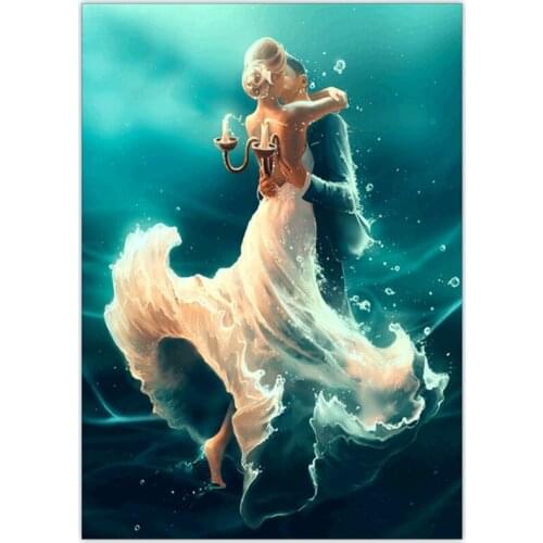 5D DIY Full Round Diamond Painting Surrealistic Character Illustration Cross Stitch 3D Embroidery Restaurant Art Deco Y502