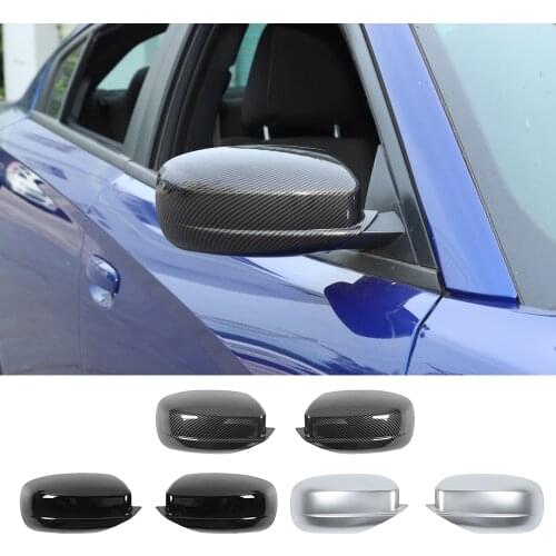 Car Stickers For Dodge Charger 2010+ ABS Side Rearview Mirror Caps Decoration Cover Trim Exterior Accessories