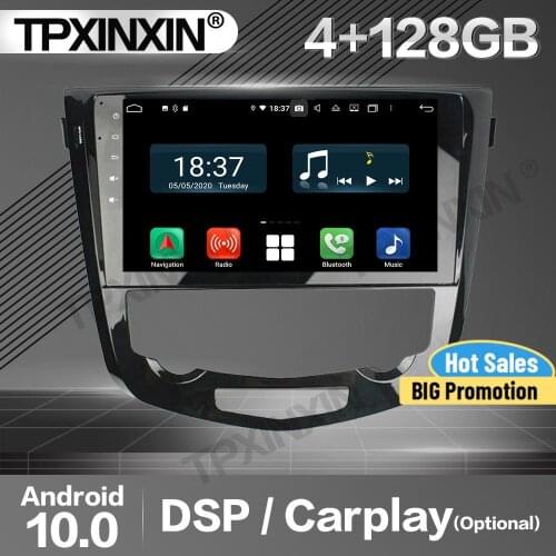 4+128G Carplay Car Radio 2Din Stereo Receiver Android For Nissan Qashqai 2016 AT GPS Navigation Player Audio Recorder Head Unit