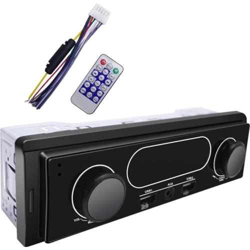 `Bluetooth MP3 Player Car Audio Radio Module With FM Radio Auxiliary USB Charging Remote Control Infrared Remote Control Black