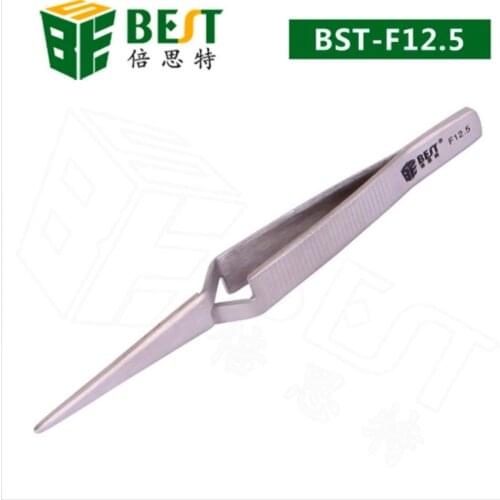 BST-F12.5 Reverse Clip tweezers Tweezer Stainless Steel Anti-Rust Anti-Corrosion Plus Hard With Lock Buckle Anti-Skid Precision