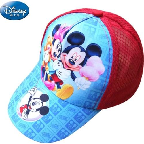 Disney New Mickey Minnie Mouse Cartoon Mesh Baseball Cap Baby Boy Girl Cotton Childrens Sun Hat Spring Autumn Snapback Kids Hat