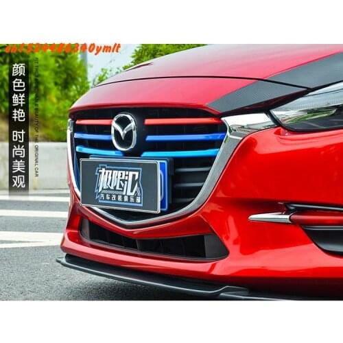 For Mazda 3 Axela 2017-2019,Car-Styling HiHigh-quality ABS Chrome car mesh trim strip, car grille color change trim strip