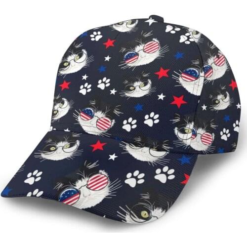 Hipster Cat Baseball Cap Fashion Men Hat Cap Summer Dad Hat Male Sports Hat