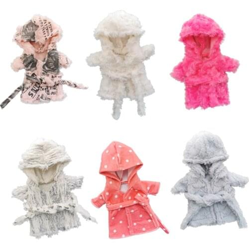 Toy Baby Doll Clothes Bathrobes Fit 25cm Baby Doll Toy 1/6 BJD Doll New Born Doll Accessories Cute Bathrobe Girls Gifts