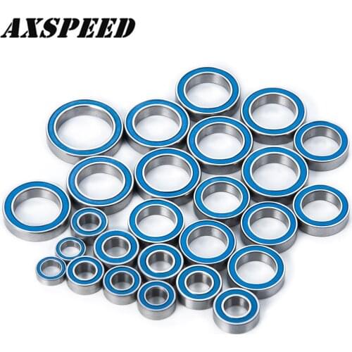 AXSPEED 26PCS/Set Bearing Kit for Arrma Big Rock Typhon Granite Senton 3s BLX RC Crawler Car Blue Bearings Parts