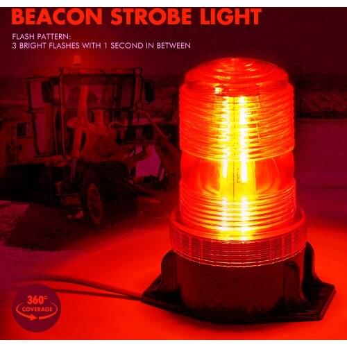 RED 30 LED Rooftop Strobe Light for Fire engine Steamship Forklift Truck Emergency Beacon Lamp 12-24-30v