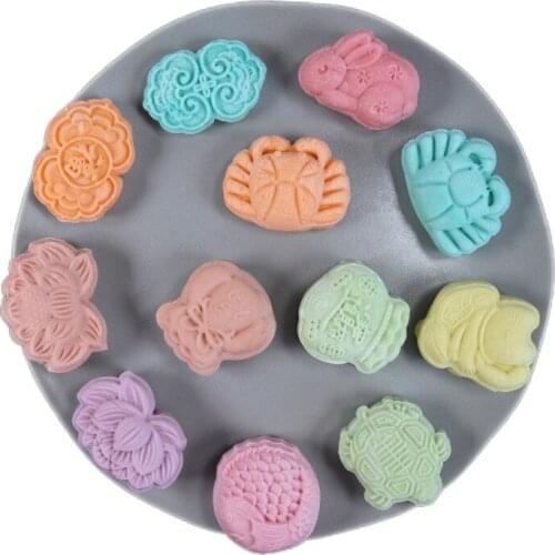 Kitchen Baking Tools Three-dimensional Moon Cake Mold Hand-Pressed Mid-Autumn DIY Mung Bean Cake Mold Biscuit Baking Mold