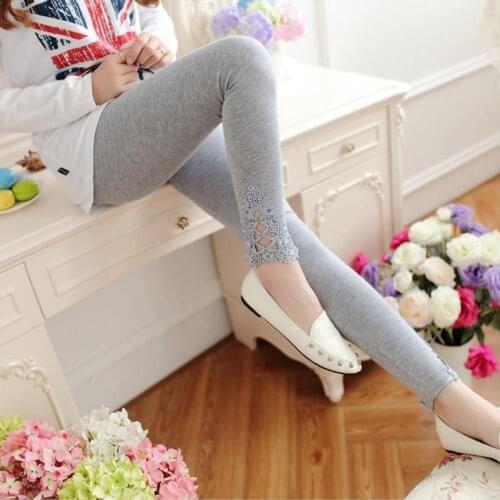 YRRETY Floral Hollow Leggings Women Casual Stretchy Pants Slim Legging Slim Trousers New Running Sport Mujer Leggin Fit Pant