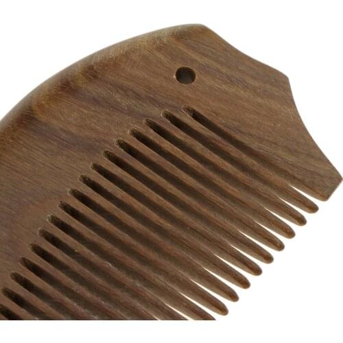 Pocket Size Green Sandalwood Handmade Hair Comb, Massage Hairbrush, Close Tool Anti-Static