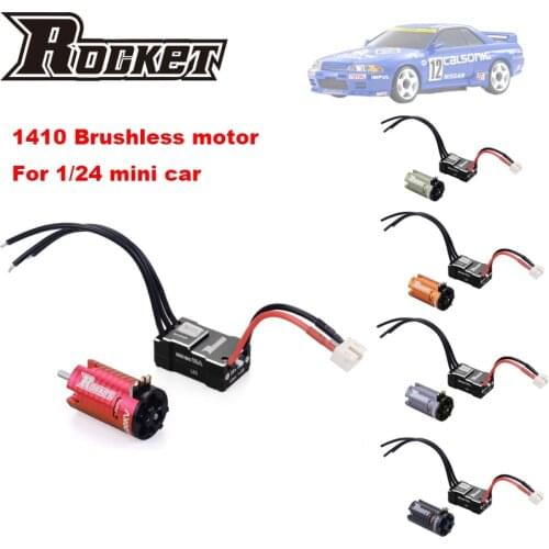 MINI 1410 motor SURPASS HOBBY Rocket Brushless Motor with 18A ESC for Kyosho Mr03 Atomic DRZ 1/24 1/28 1/32 RC Car