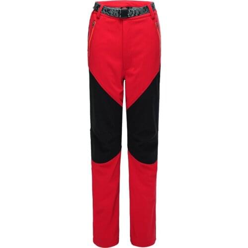 Outdoor soft shell pants women Winter Fleece thermal hiking pants windproof waterproof trekking Mountaineering trousers
