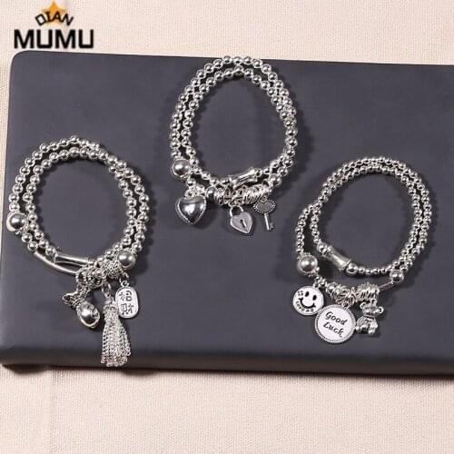 New Fashion Koala Animal Bangle Accessory Punk Jewelry Stainless Steel Bear Lovers Bracelet Trendy Couples Gift Girls