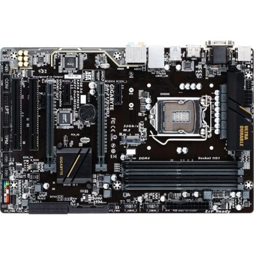 Free shipping original motherboard for Gigabyte GA-Z170-HD3 DDR4 LGA 1151 HDMI DVI VGA USB3.0 64GB Z170-HD3 Desktop motherborad