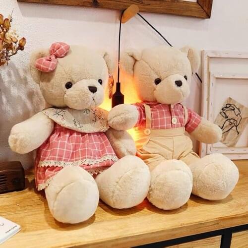 Couple Bear with clothes Plush Toys Cute Little Bear plush toy dolls Girls Holiday Gifts Girls Christmas gifts Birthday Present