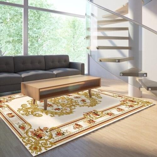 Reese Velvet Soft Fleece Luxurious European Style Anti Slip Bottom Carpet Area Rug Living Room Bedroom Floor Decoration Washable