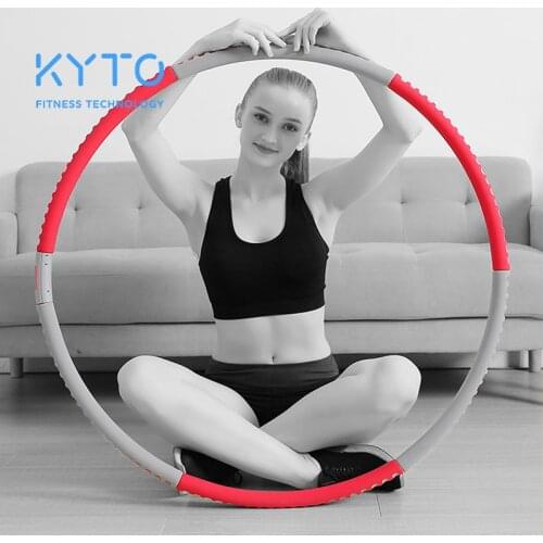 KYTO Sports Hoop with Digital Counter for Adults Exercise Removable Multiple Assembly Design 7 Detachable Sections Foam Padded
