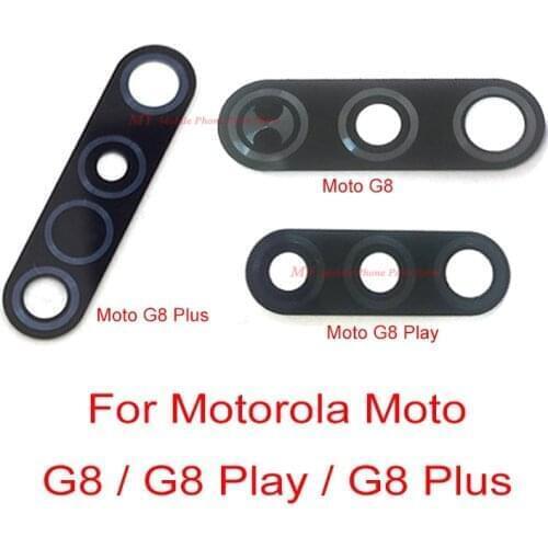 30 PCS Rear Back Camera Glass Lens For Motorola Moto G8 Play Plus Spare Parts Main Back Camera Lens Glass With Sticker Part