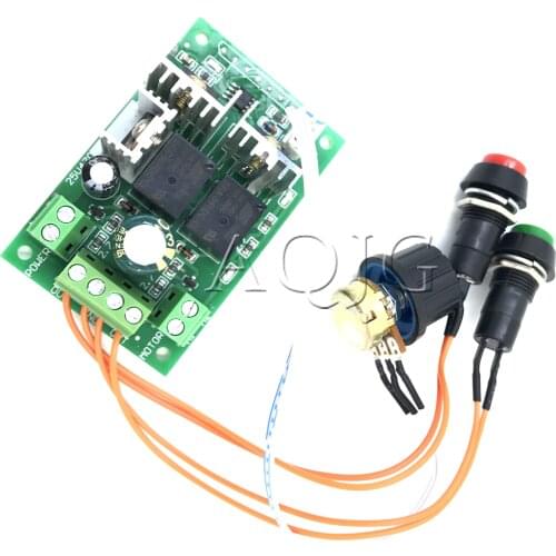 PWM dc motor speed controller 10A CW CCW Self reset digital display 0~100% adjustable drive module Input 6V~55V