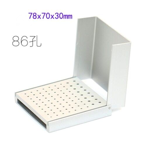 1PC Dental polishing Burs Holder Autoclavable polishing brush cup Bur Blocks 86 holes