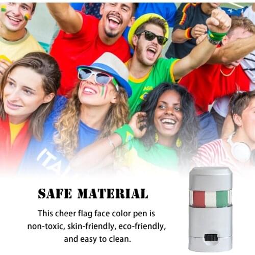 1pc 6 Countries Cheer Flags Face Body Painted Stick Game Fan Flags Painting Pen Colored Face Paint Cheering for The European Cup