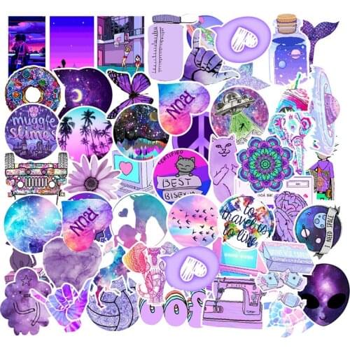 10/30/50PCS Purple Series VSCO Stickers Aesthetics Laptop Guitar Luggage Phone Bike Waterproof Graffiti Sticker Decal Kid Toy