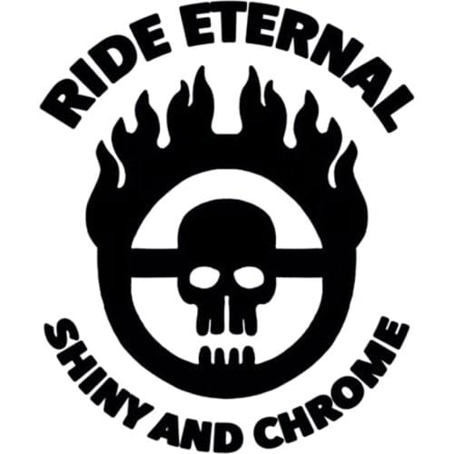 12.8CM*15.2CM Car Decal Truck Mad Max Fury Road Sticker Decals Car Stylings Car Reflective Car Stickers Black/Sliver C8-0340