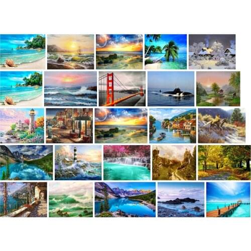 14/16/18/22/25CT Onebookmark gift add Counted Cross Stitch Kit Winter Cabin Chalet Hut Snow Deer and River Brook Creek 1