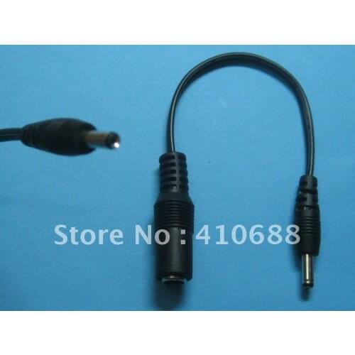 30 pcs DC Power Jack 5.5x2.1mm Female to 3.5x1.35mm Male Plug Cable 18cm 0.18m