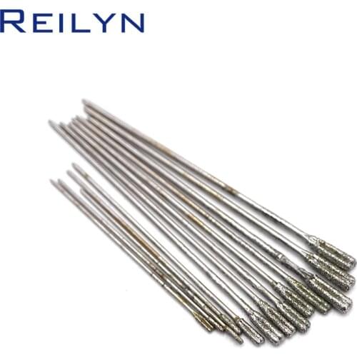 Reilyn Emergy Diamond Grinding Burr Jade Drilling Bits Stone Pearl Drilling Tips For Hanging Mill Dremel Rotary Tools xx002