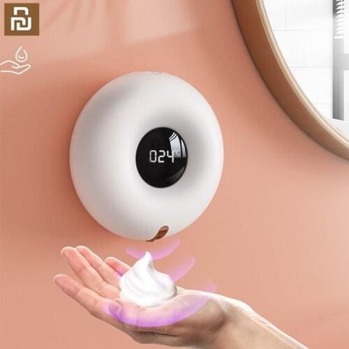 Youpin LED Donut Auto Induction Foaming Hand Washer Wash Automatic Soap Infrared Sensor Type C Charging For Home Mall Office
