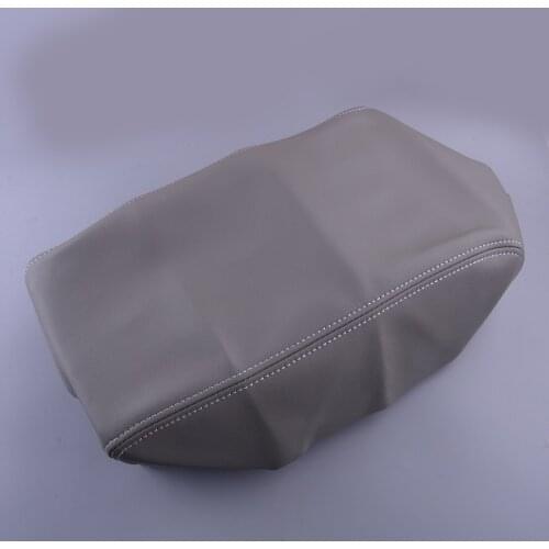 Car Gray Front Center Console Lid Armrest Box Cover Skin PU Fit for Nissan Maxima 2009 2010 2011 2012 2013 2014