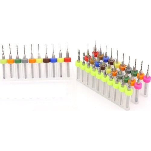 Free shipping 10pcs/Set HighQuality Hard Alloy PCB Print Circuit Board Carbide Micro Drill Bits Tool 0.1 to 1mm for SMT CNC