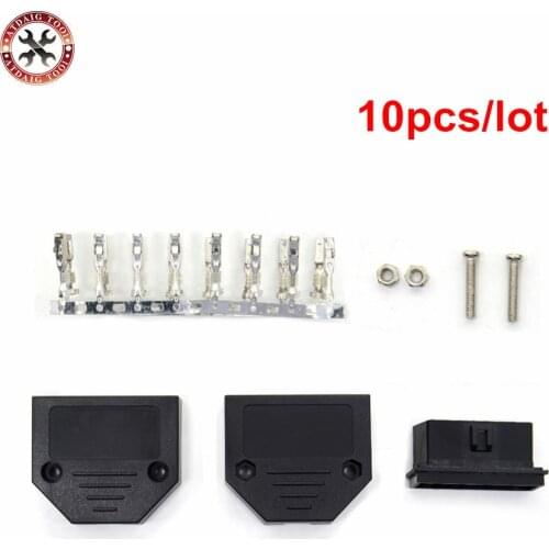 Free Shipping 10pcs/lot 16pin obd2 Connector OBD2 OBD 2 16Pin Female Angle Connector OBD Female Wire Sockets Connector