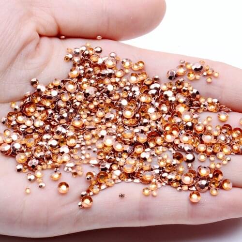 Big bag Gold/Copper/Silver Round Flatback Nail Art Decoration Nails Studs Sticker Alloy Manicure Fashion Tools