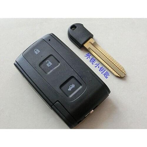 3 Buttons Smart Card Remote key Shell Case For Toyota Crown 2.5 3.0 With TOY43 Smart Key Blade Fob Cover