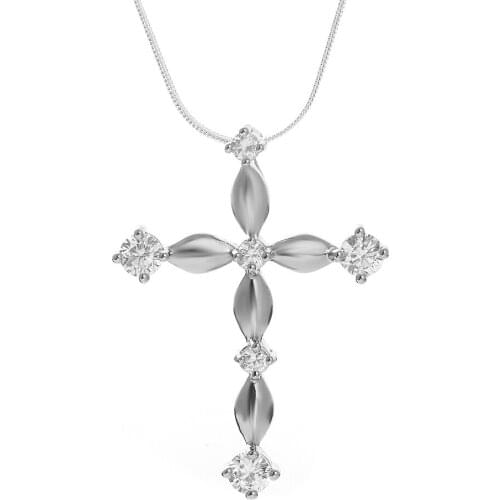 Crux jewelry cross Gold-color cross pendant necklace wholesale Wedding cross silver plated vintage jewelry for women