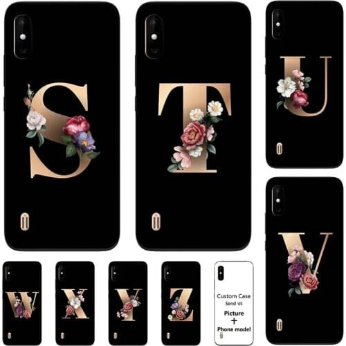 Flower 26 English Case For Wiko Y81 Y80 Y70 Y61 Y60 Y50 Name Letters Custom Initial Soft Silicone Phone Cover Capa