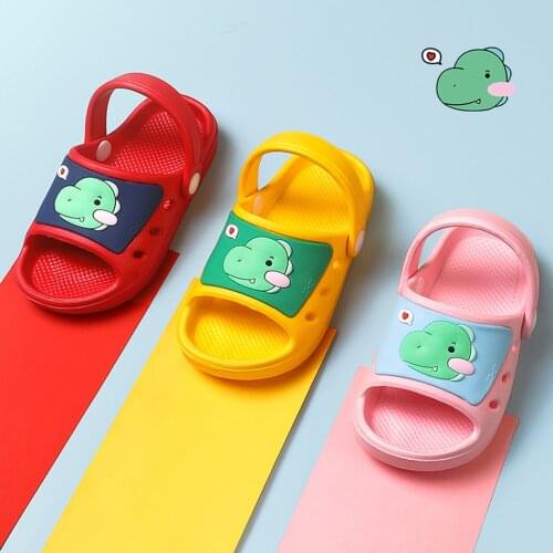 New Summer Baby Shoes Kids Cute Beach Shoes New Slippers Sandals Boys Girls Clogs Non-Slip Dinosaur Water Shoes детская обувь